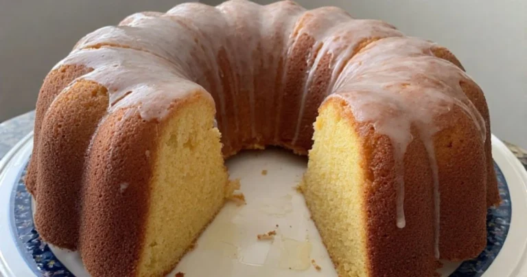 Delicious homemade 7UP pound cake recipe with a light, fluffy texture and a classic glaze.