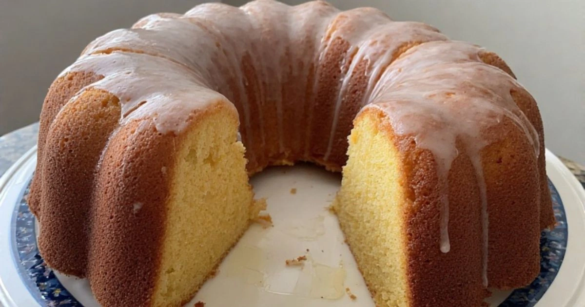 Delicious homemade 7UP pound cake recipe with a light, fluffy texture and a classic glaze.