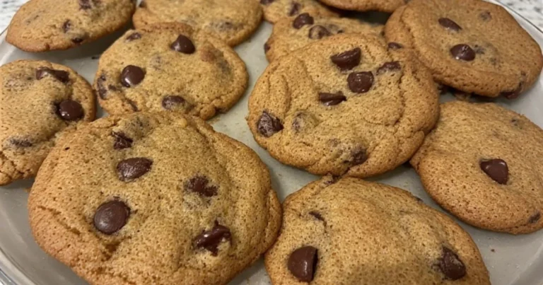 Delicious homemade chocolate chip cookies no brown sugar, perfectly baked and tasty.