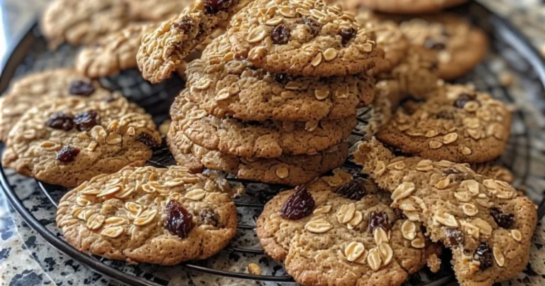 Delicious easy homemade oatmeal raisin cookies recipe, soft and chewy with sweet raisins.