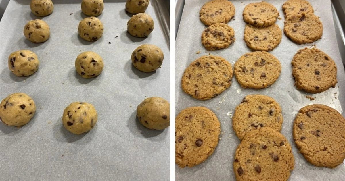 Baking the perfect banana chocolate chip cookies recipe for soft and chewy results.
