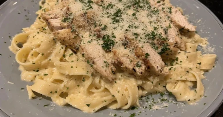 Delicious easy chicken alfredo recipe made from scratch with creamy sauce and tender chicken.
