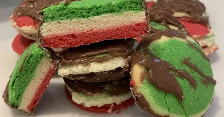 Delicious homemade Italian rainbow cookies recipe with vibrant layers and rich almond flavor.